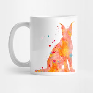 Caracal Watercolor Painting Mug